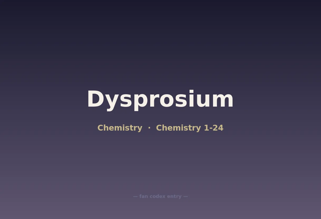Dysprosium