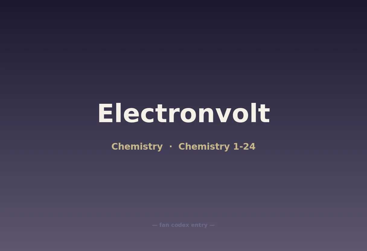 Electronvolt