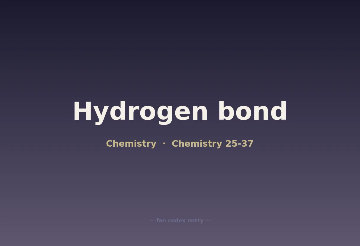 Hydrogen bond